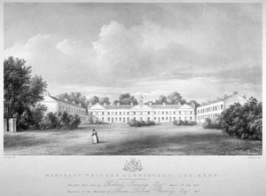 Uitzicht op de Merchant Taylors