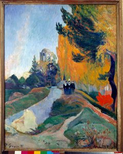 Alyscamps in Arles. Schilderij door Paul Gauguin (1848-1903)
