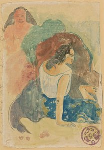 Arearea no Varua Ino (Woorden van de Duivel) [recto] door Paul Gauguin