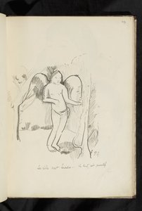 Avant et après - tekening "Les ailes sont lourdes. Le tout est primitif" door Paul Gauguin