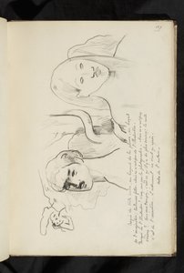 Voor en na - tekst en tekening van Adam en Eva met de slang die zich om de boom slingert achter hen