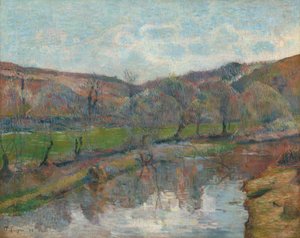 Landschap in Bretagne door Paul Gauguin