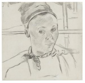 Buste van een jonge Bretonse vrouw (Mogelijk Marie Lagadu) door Paul Gauguin