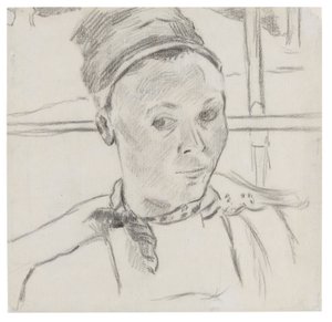 Buste van een Jonge Bretonse Vrouw (Mogelijk Marie Lagadu) door Paul Gauguin