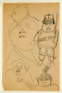 Tekening uit een album van tekeningen gemaakt voor de jonge Jacques Bousquet, 1889-90 door Paul Gauguin