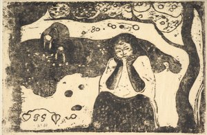 Menselijk leed, 1898-99 door Paul Gauguin
