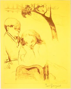Menselijk leed, uit de Volpini Suite: Dessins lithographiques door Paul Gauguin