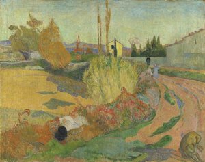 Landschap bij Arles, 1888 door Paul Gauguin