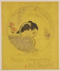 Léda: Entwurf für einen Teller door Paul Gauguin