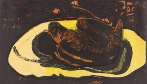 Manao Tupapau Ze wordt Achtervolgd door een Geest door Paul Gauguin