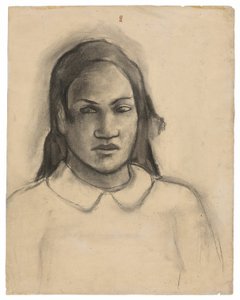 Portret van Tehamana door Paul Gauguin