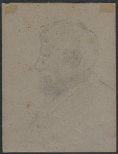 Profiel Buste van een Man (verso) door Paul Gauguin