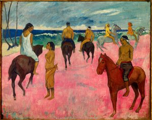 Ruiters op het Strand, 1902 door Paul Gauguin