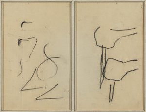 Kladjes; Twee Vormen [verso] door Paul Gauguin