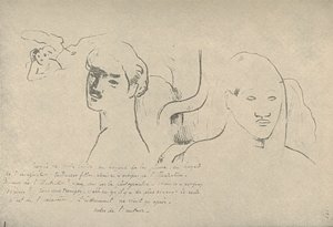 Schetsen van allerlei soorten, willekeurige avonturen van mijn pen en mijn verbeelding, dwalende fantasieën door Paul Gauguin