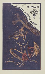 Te Faruru Hier maken we liefde Uit de serie Noa Noa, 1893-1894 door Paul Gauguin