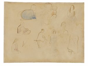 Tien studies van Tahitiaanse figuren