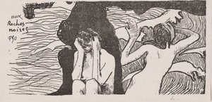 De zwarte rotsen door Paul Gauguin