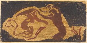 Die Meerjungfrau und der Affe door Paul Gauguin