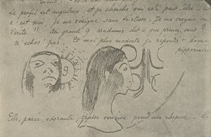 Het profiel is hoekig, 1936 door Paul Gauguin