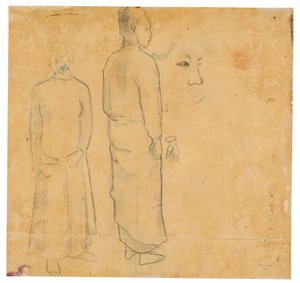 Twee figuren (verwant aan het schilderij Tahitiaans landschap)