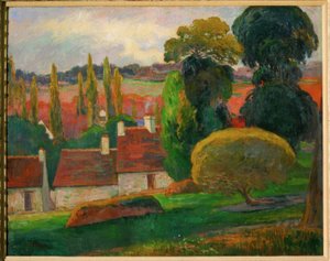Een boerderij in Bretagne door Paul Gauguin