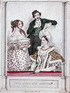 Een lodge met bouffles, ca. 1835 - door Gavarni