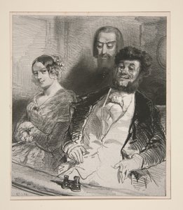 In het Théâtre-Français... door Paul Gavarni