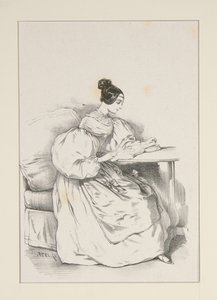 THUIS. (September 1835) Jurk van Schotse batist,...