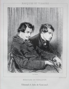 Edmond en Jules de Goncourt door Paul Gavarni
