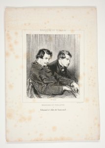Edmond en Jules de Goncourt door Paul Gavarni