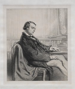 Heren van de pers: Théodore de Banville, 1853 door Paul Gavarni