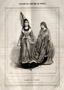 Histoire du Costume en France: Dames de Paris, 1843 door Paul Gavarni