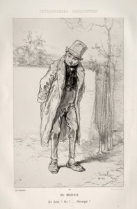 In de wijk Marais door Paul Gavarni