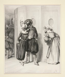 De gang van de loges om middernacht door Paul Gavarni