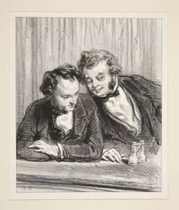De minnares van wie? - Van Savinien. - Wiel van Savinien! door Paul Gavarni
