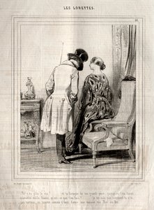 Les Lorettes, 1842 door Paul Gavarni