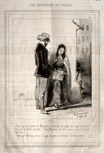 Les Étudiants de Paris, 1842 door Paul Gavarni