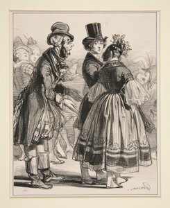 Nr. 6 - Le Carnaval - Prete un peu la voleuse door Paul Gavarni