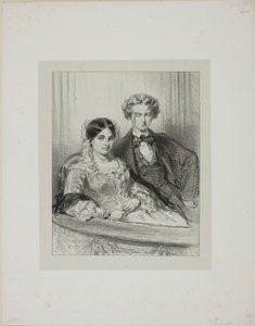 Hier en daar: Phèdre in het Théâtre-Français... door Paul Gavarni