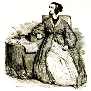 Politicus vrouw (gravure door Paul Gavarni
