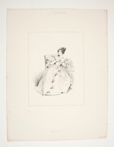 BALJURK. Jouenne Kapsel, Nattier Bloemen. door Paul Gavarni