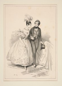 Souvenir van het bal van L door Paul Gavarni