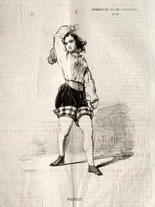 Souvenirs du Bal Chicard: Pistolet, 1843 door Paul Gavarni