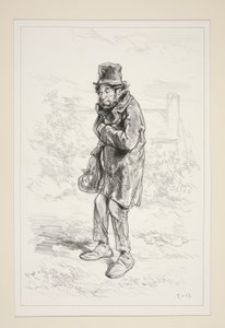 UN MARCHAND DE CRAYONS toujours au-dessus de ses petits affaires. door Paul Gavarni