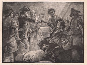 Gevangenneming van Wolfe Tone AD 1798 door Paul Hardy