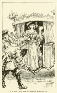 "Old Mob" berooft de hertogin van Portsmouth (gravure) door Paul Hardy