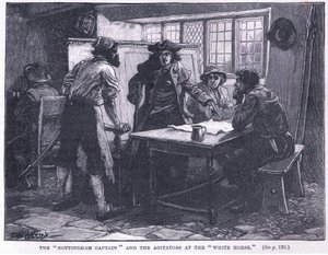 De Nottingham-kapitein en de agitatoren bij het Witte Paard AD 1817 door Paul Hardy
