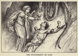 De Bestraffing van Loki door Paul Hardy