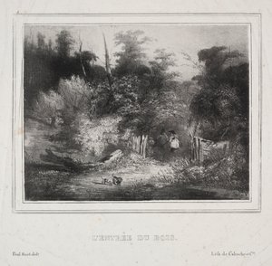 Landschappen: De Ingang van een Bos door Paul Huet